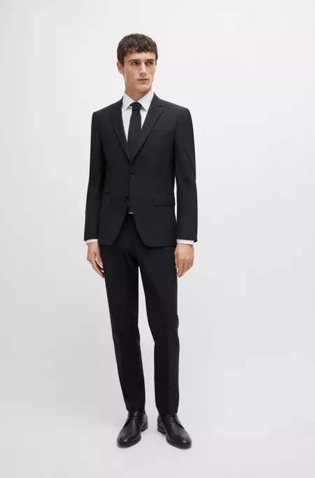 Slim-fit suit jacket in stretch virgin wool