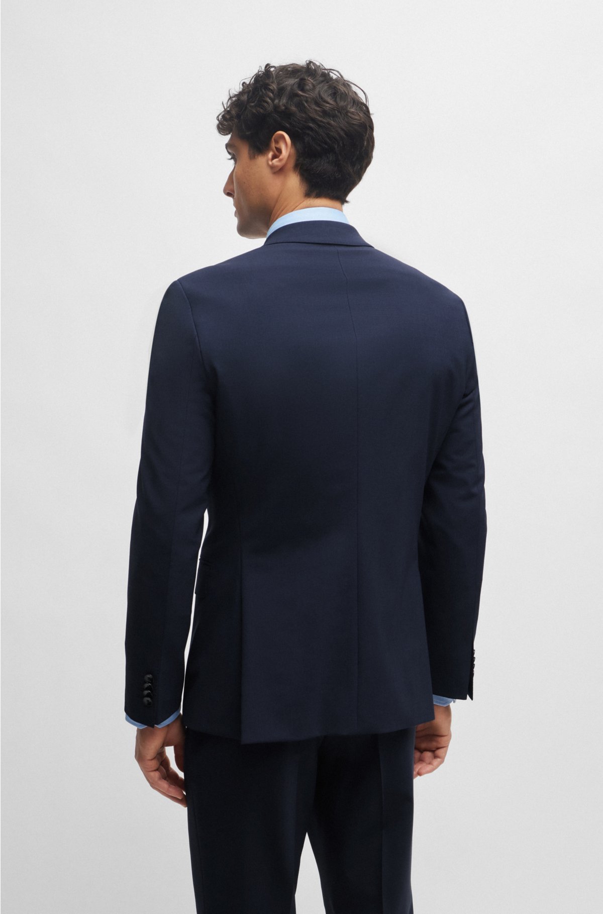 BOSS - Slim-fit jacket in stretch virgin wool