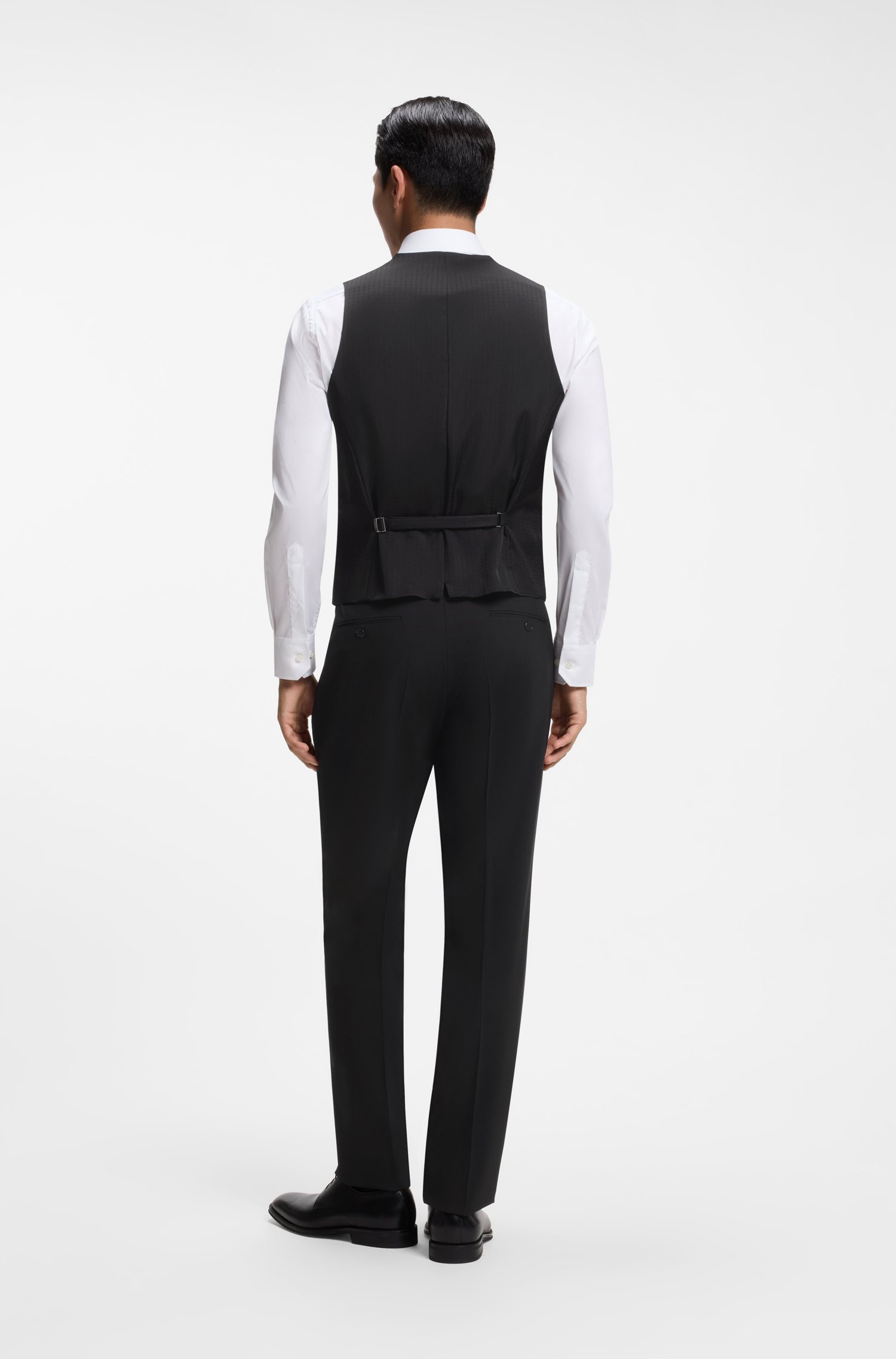 Boss Slim-fit waistcoat in stretch wool västar herr – bild 2