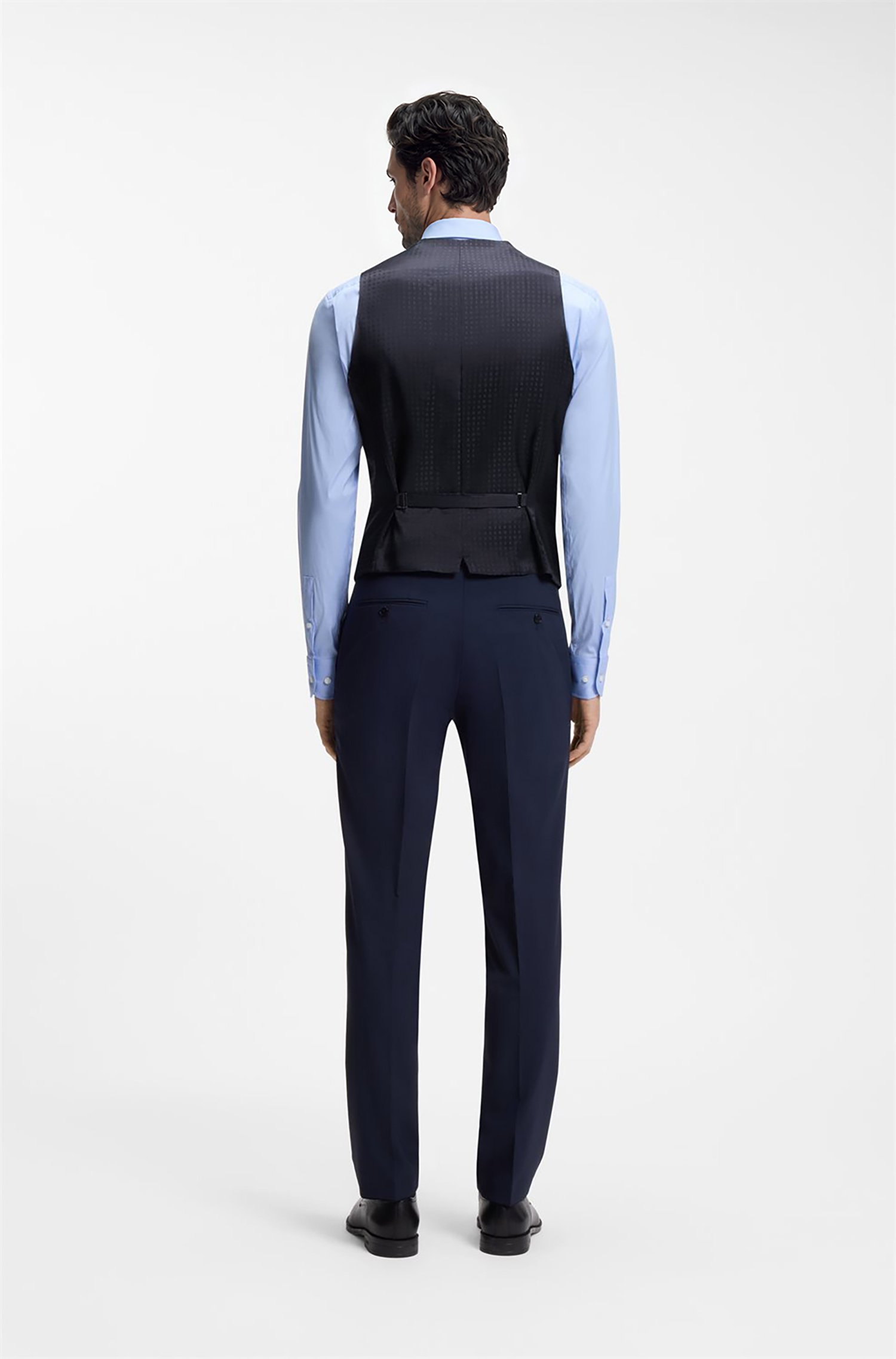 Boss Slim-fit waistcoat in stretch wool västar herr – bild 2