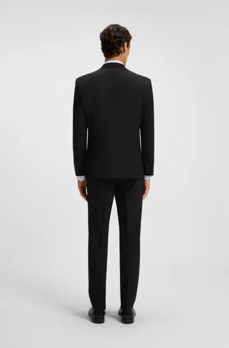 Regular-fit jacket in stretch wool