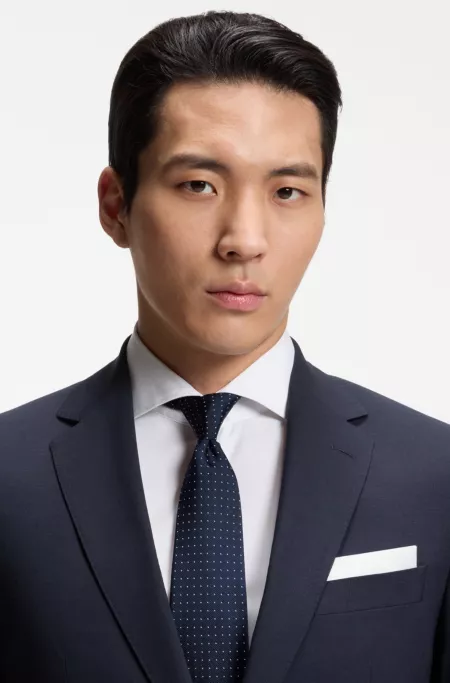 Regular-fit jacket in stretch wool