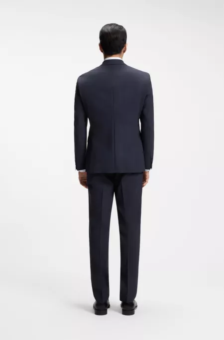 Regular-fit jacket in stretch wool