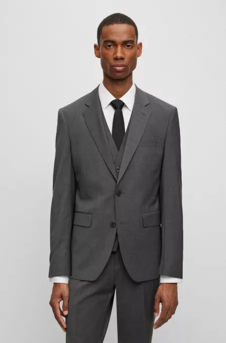 Single-breasted jacket in a wool blend