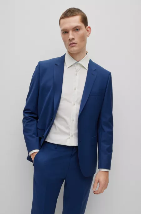 Single-breasted jacket in a wool blend