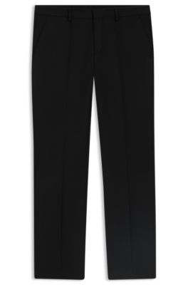 Formal trousers in a wool blend, Black