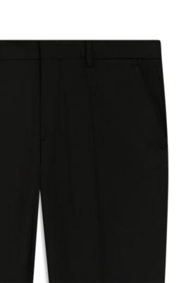 Formal trousers in a wool blend, Black