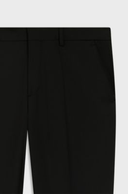 Formal trousers in a wool blend, Black