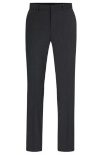 Pantalon van een wolmix, Donkergrijs