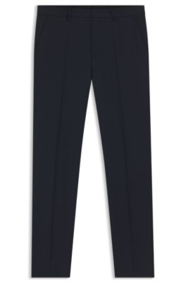 Formal trousers in a wool blend, Dark Blue