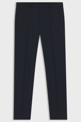 Formal trousers in a wool blend, Dark Blue