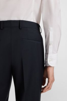 Formal trousers in a wool blend, Dark Blue