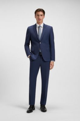 Formal trousers in a wool blend, Light Blue