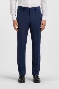 Pantalon van een wolmix, Lichtblauw