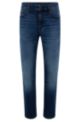 Relaxed-fit jeans in blue-black comfort-stretch denim, Blue