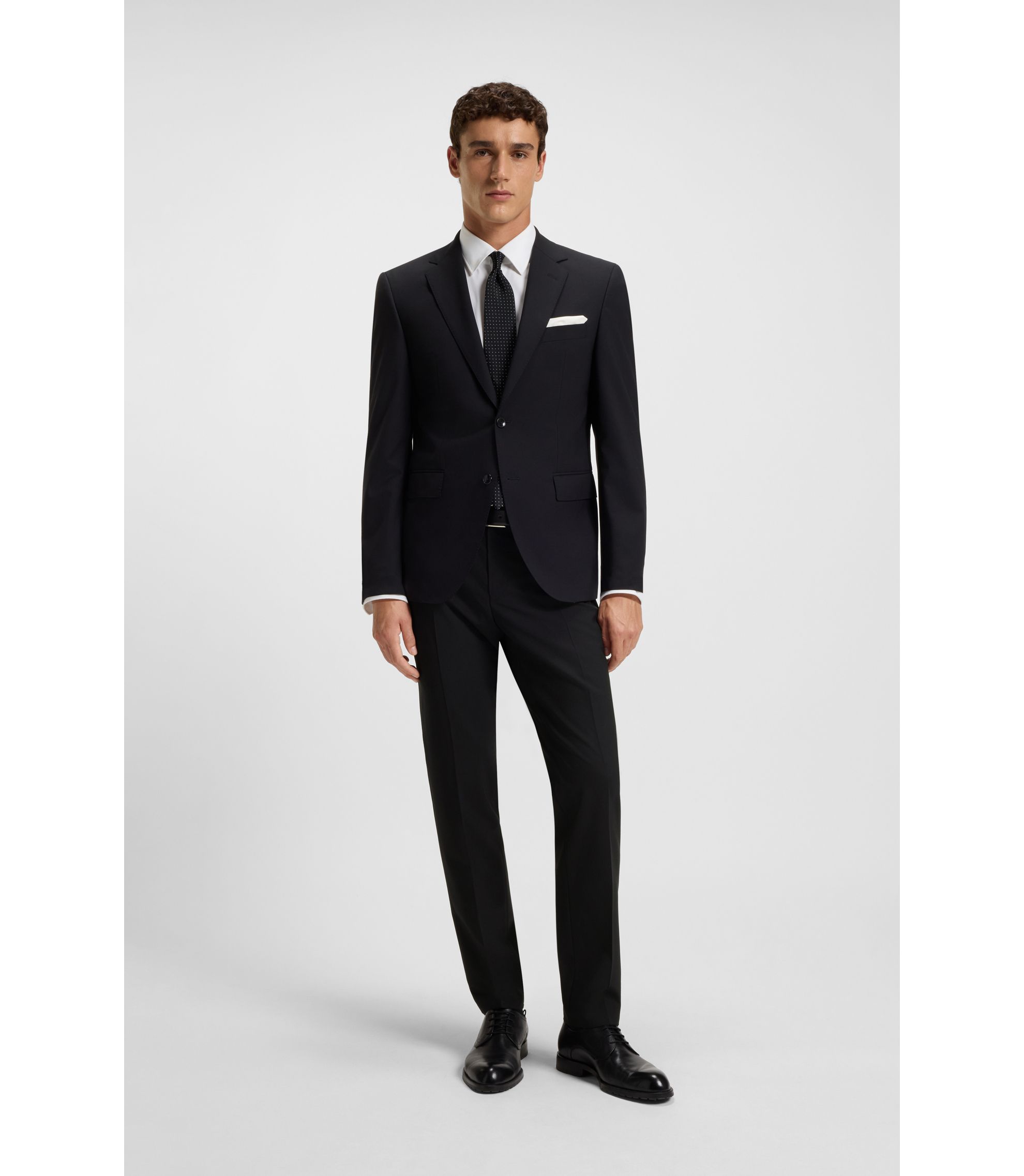 超美品 HUGO BOSS ドライバーズ ニット L ヴァージンウール BOSS - レギュラーフィット スーツジャケット ストレッチ