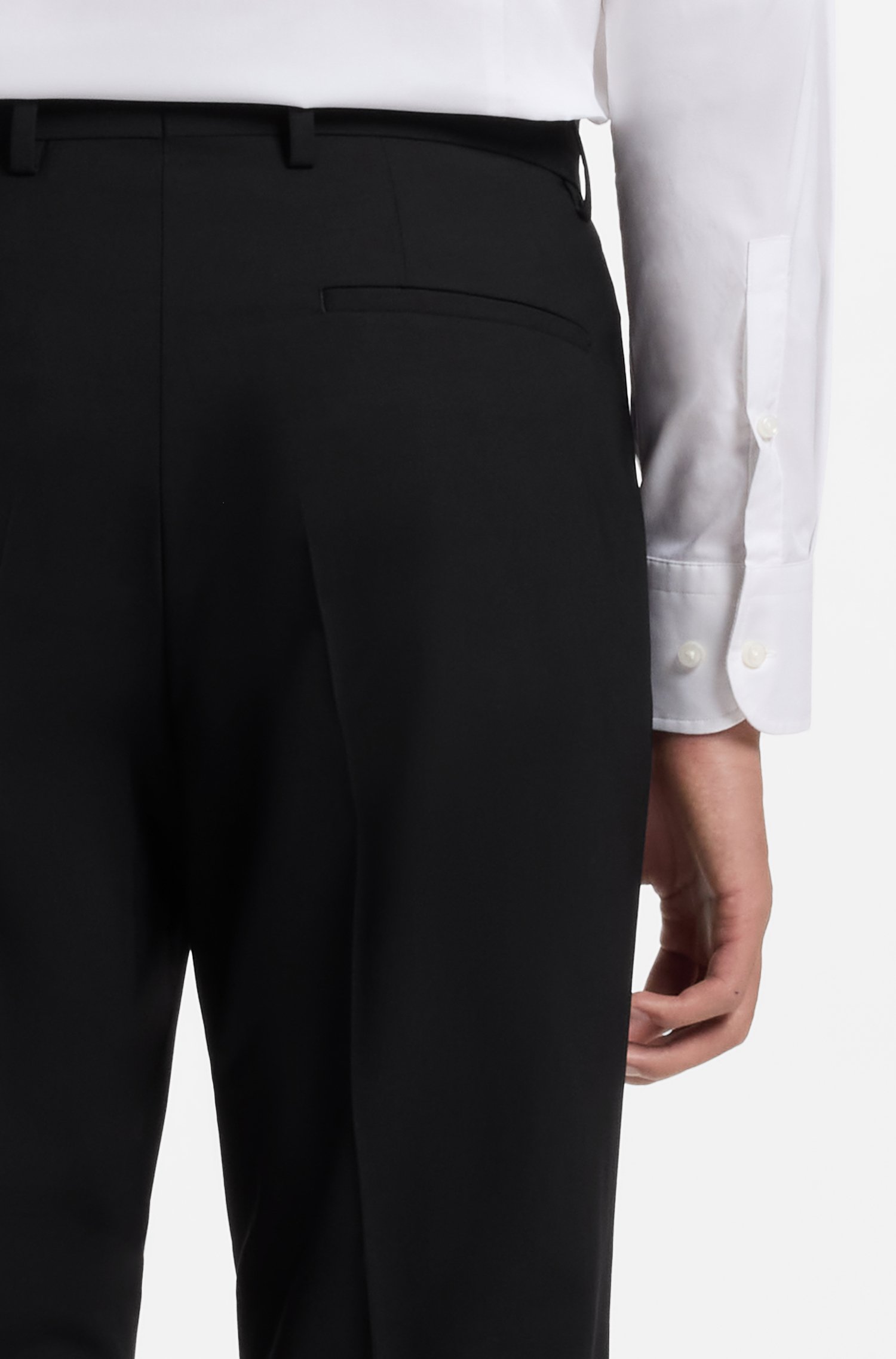 Boss Slim-fit trousers in stretch wool byxor herr – bild 3