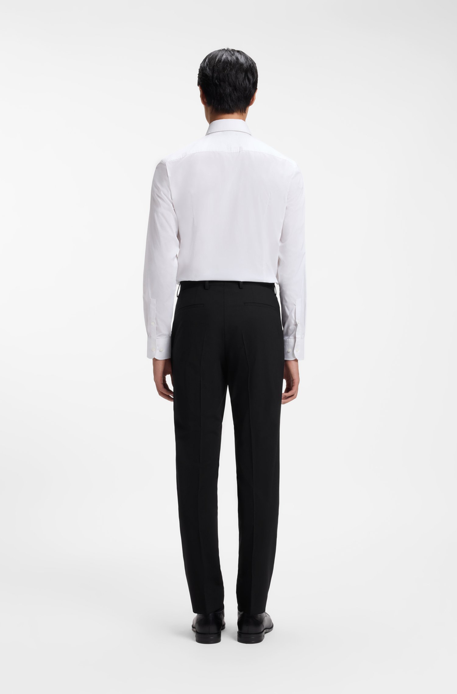 Boss Slim-fit trousers in stretch wool byxor herr – bild 2