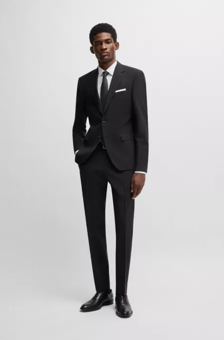 Slim-fit trousers in stretch virgin wool