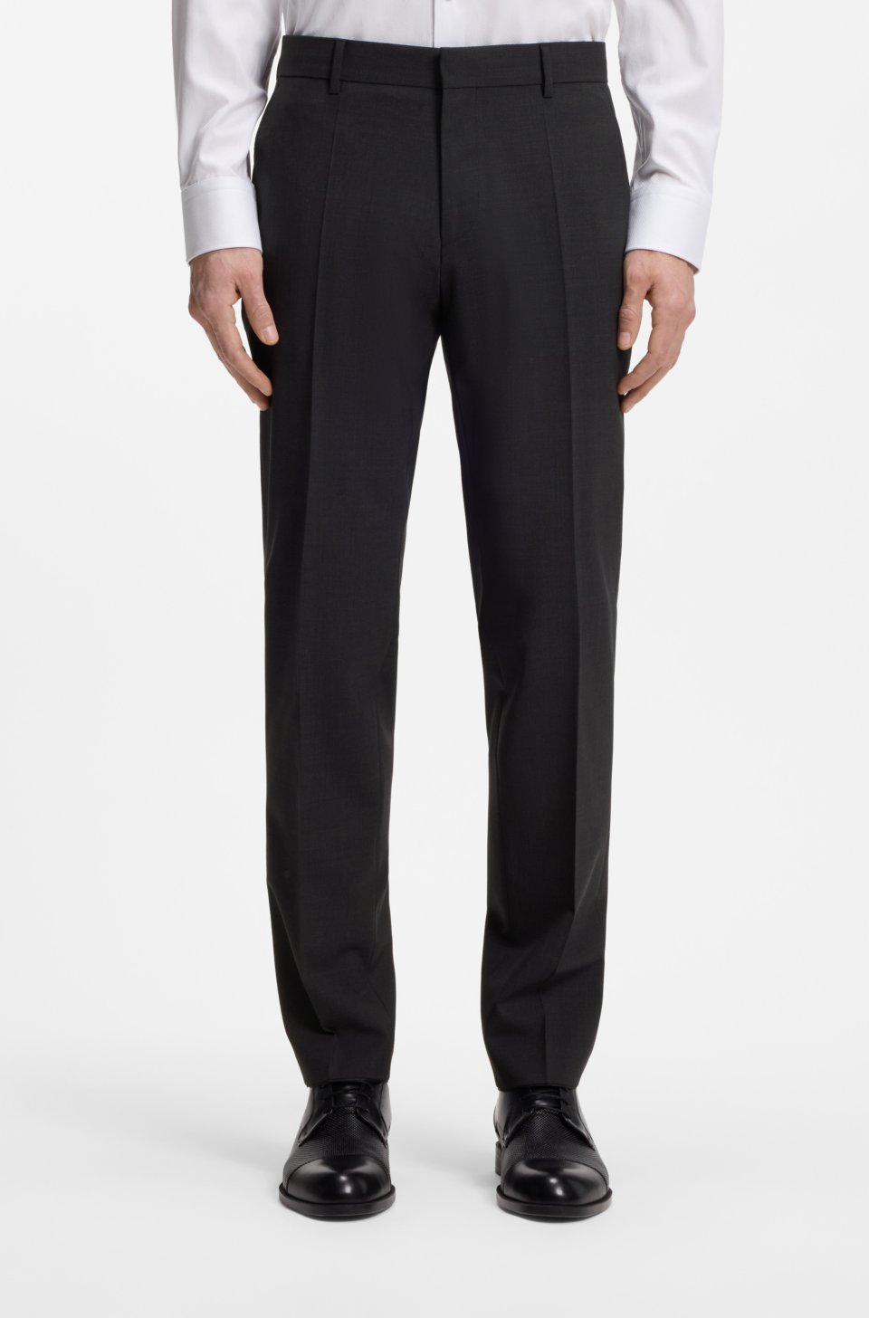 Slim-fit trousers in stretch wool