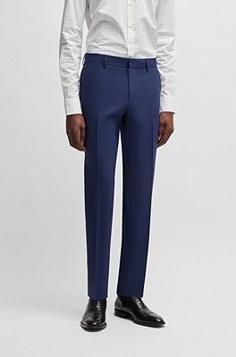 Navy blue straight suit trousers · Navy Blue · Dressy