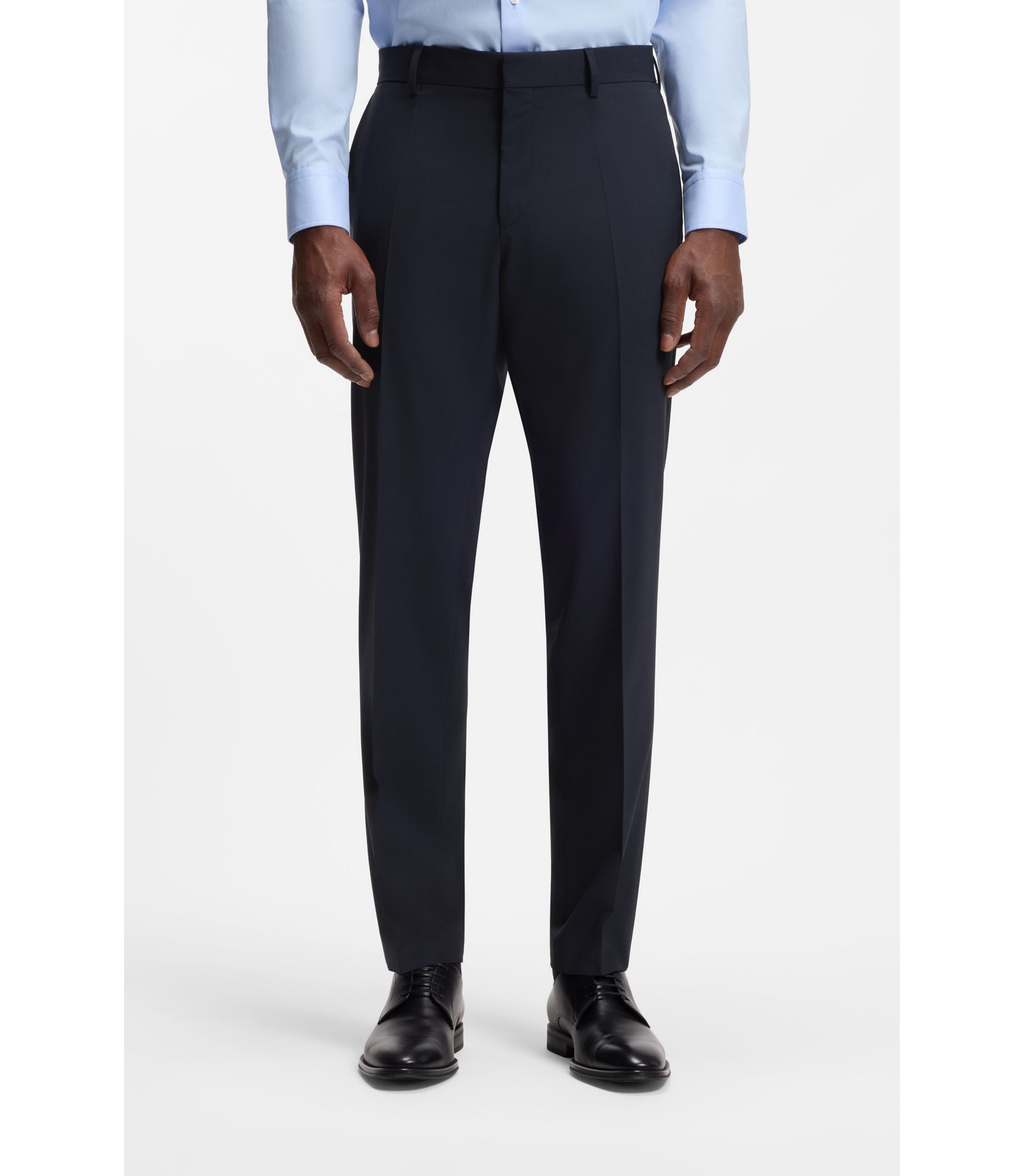 Slim-Fit Hose aus Stretch-Wolle