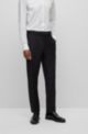 Formal trousers in stretch wool, Black