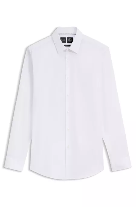 Extra-slim-fit shirt in easy-iron cotton-blend poplin