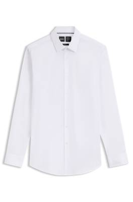 Extra-slim-fit shirt in easy-iron cotton-blend poplin 1