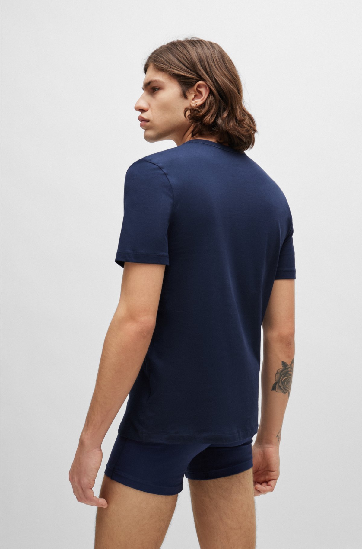 HUGO - アンダーウエアTシャツ3枚セット コットン ロゴプリント