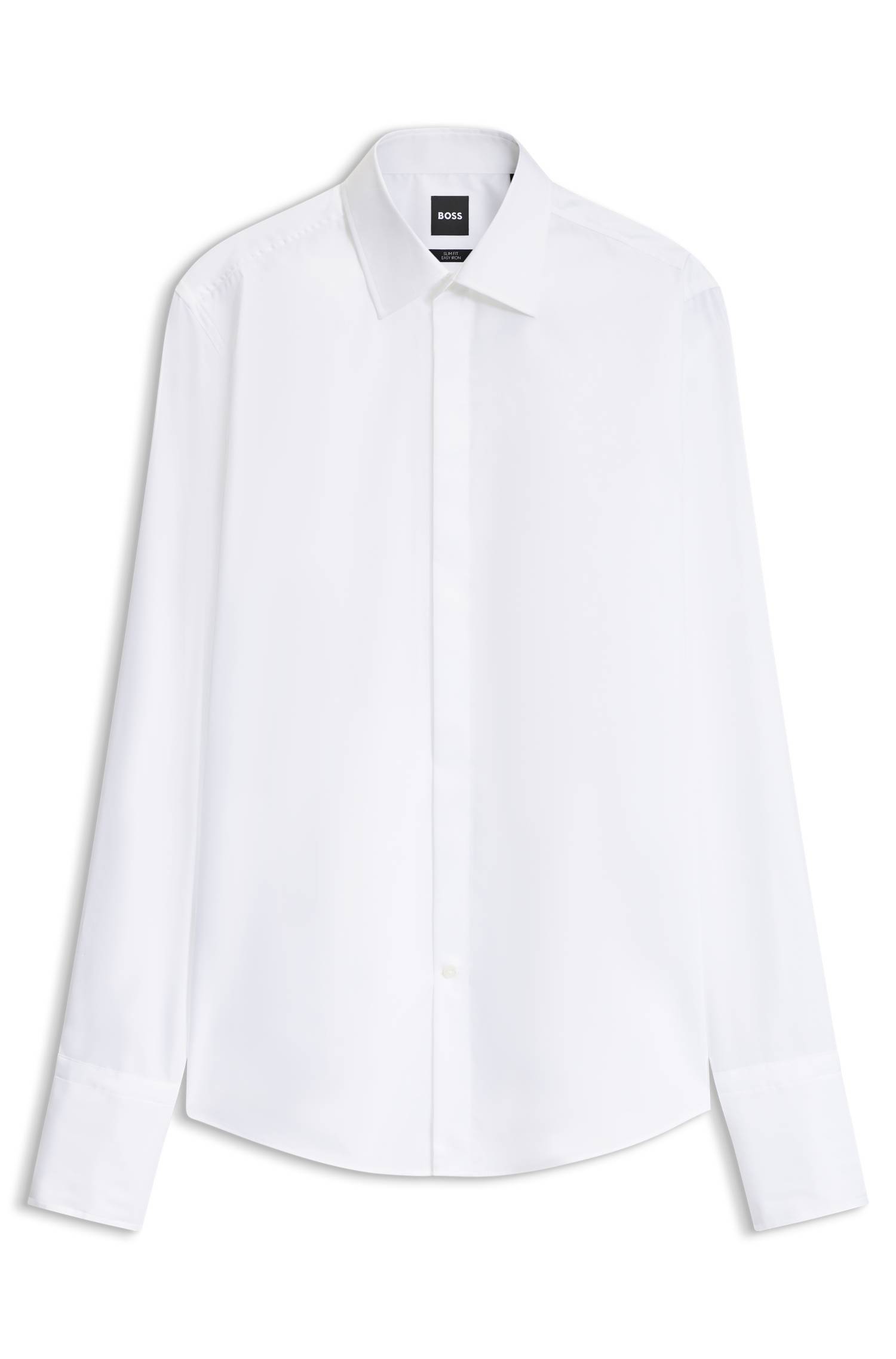 Boss Slim-fit dress shirt in easy-iron stretch cotton skjortor & blusar herr – bild 4