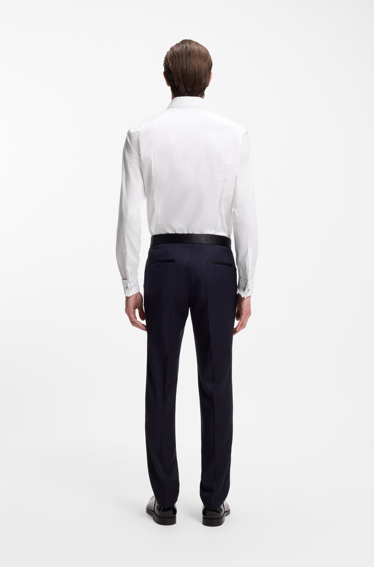 Boss Slim-fit dress shirt in easy-iron stretch cotton skjortor & blusar herr – bild 3