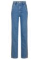 Blauwe regular-fit jeans met kenmerkend gestreepte naden, Blauw