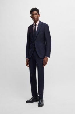 Slim-fit shirt in high-performance structured cotton, Light Pink