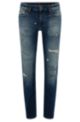 Slim-fit jeans in Italian comfort-stretch denim, Dark Blue