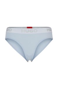 HUGO - Slip aus Stretch-Baumwolle mit mittlerer Bundhöhe und Logo-Bund