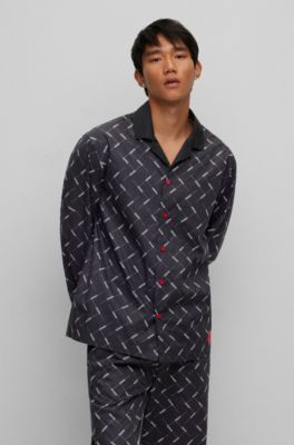 X PEANUTS pigiama in cotone elasticizzato con grafica esclusiva in confezione regalo HUGO BOSS Uomo Abbigliamento Abbigliamento per la notte Loungewear 