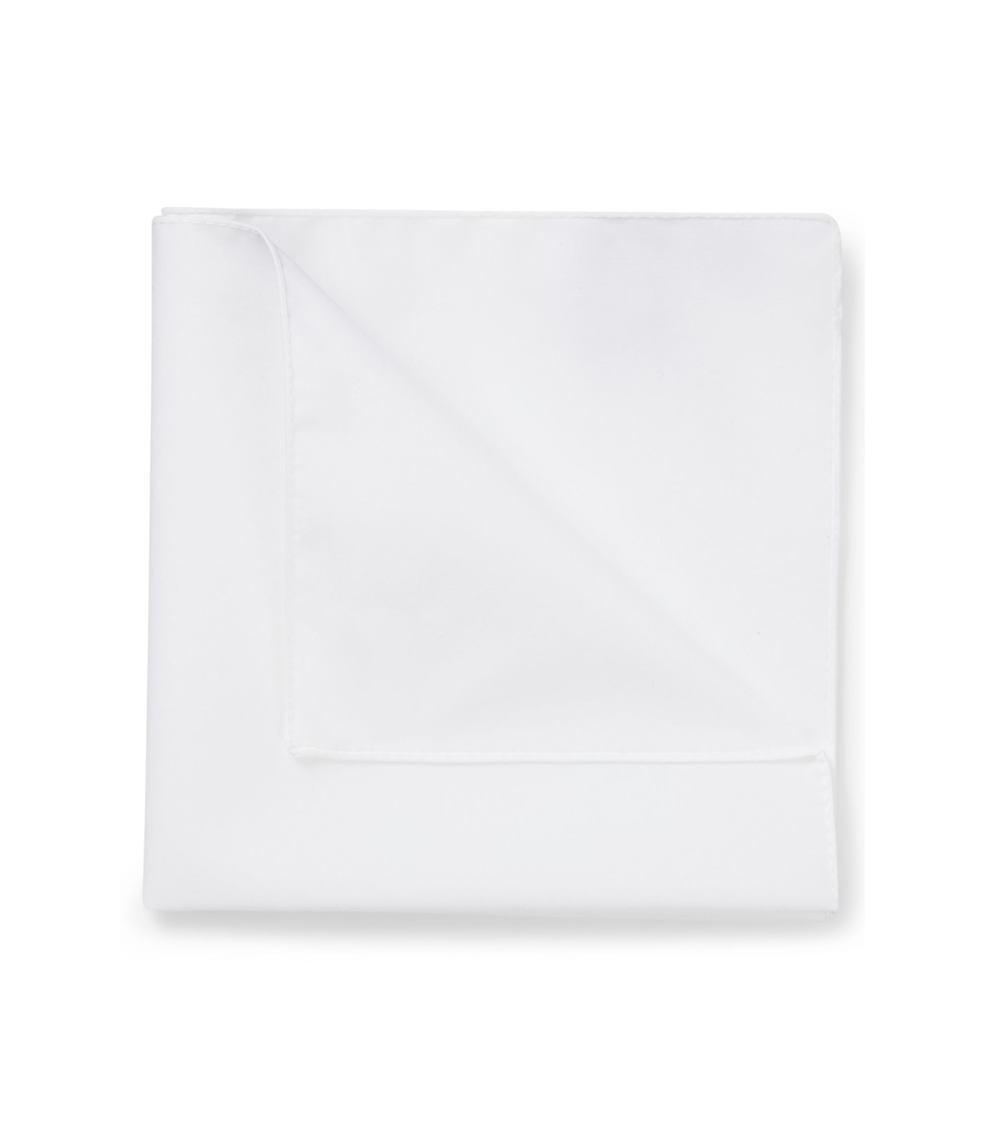 In Italien gefertigtes Einstecktuch aus bügelleichter Baumwolle