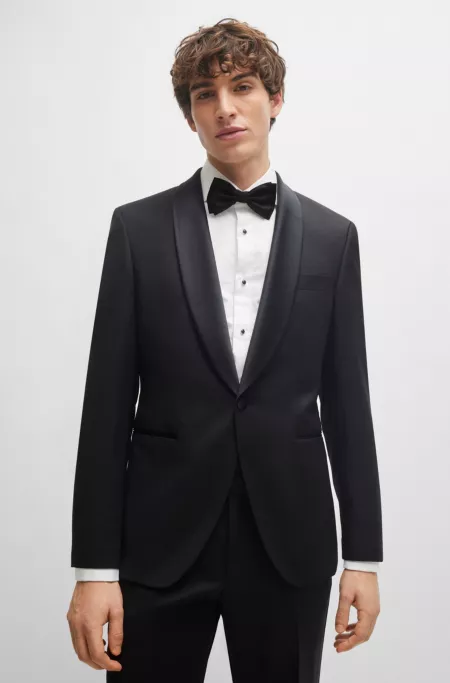 Italian-made bow tie in silk jacquard