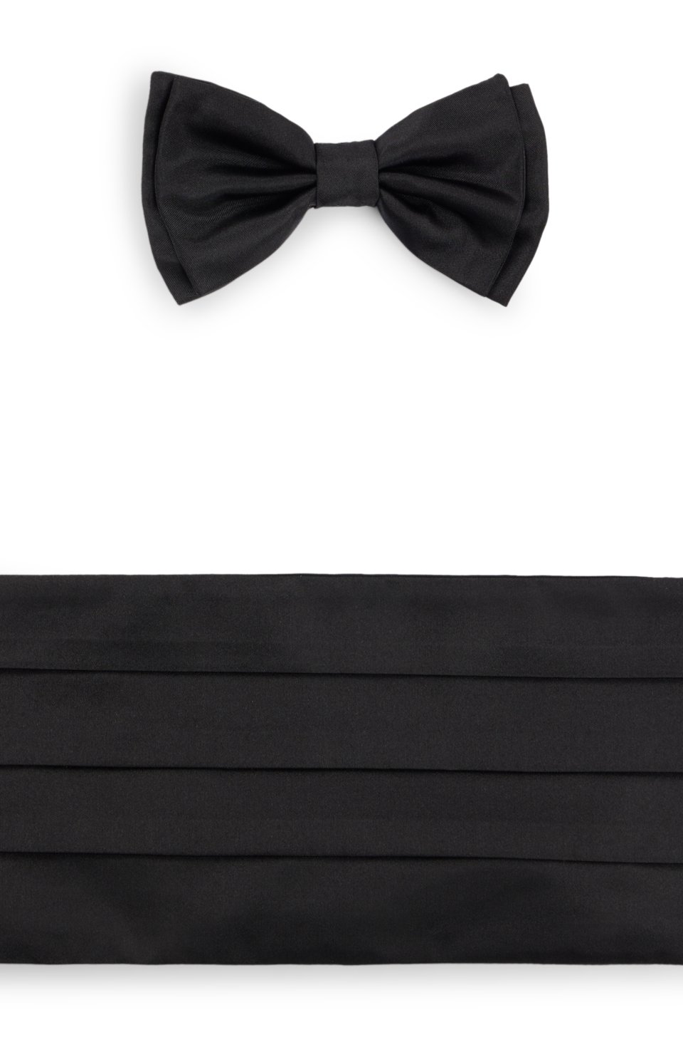 Silk bow tie and cummerbund gift set