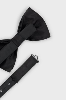 Silk bow tie and cummerbund gift set, Black