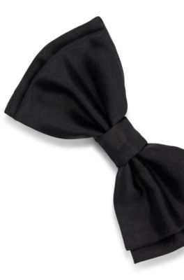 Silk bow tie and cummerbund gift set, Black