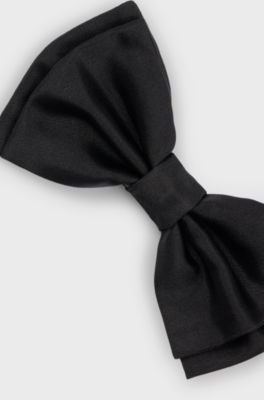 Cadeauset met vlinderdas en cumberband van zijde, Zwart