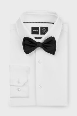 Silk bow tie and cummerbund gift set, Black