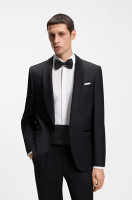 Silk bow tie and cummerbund gift set, Black