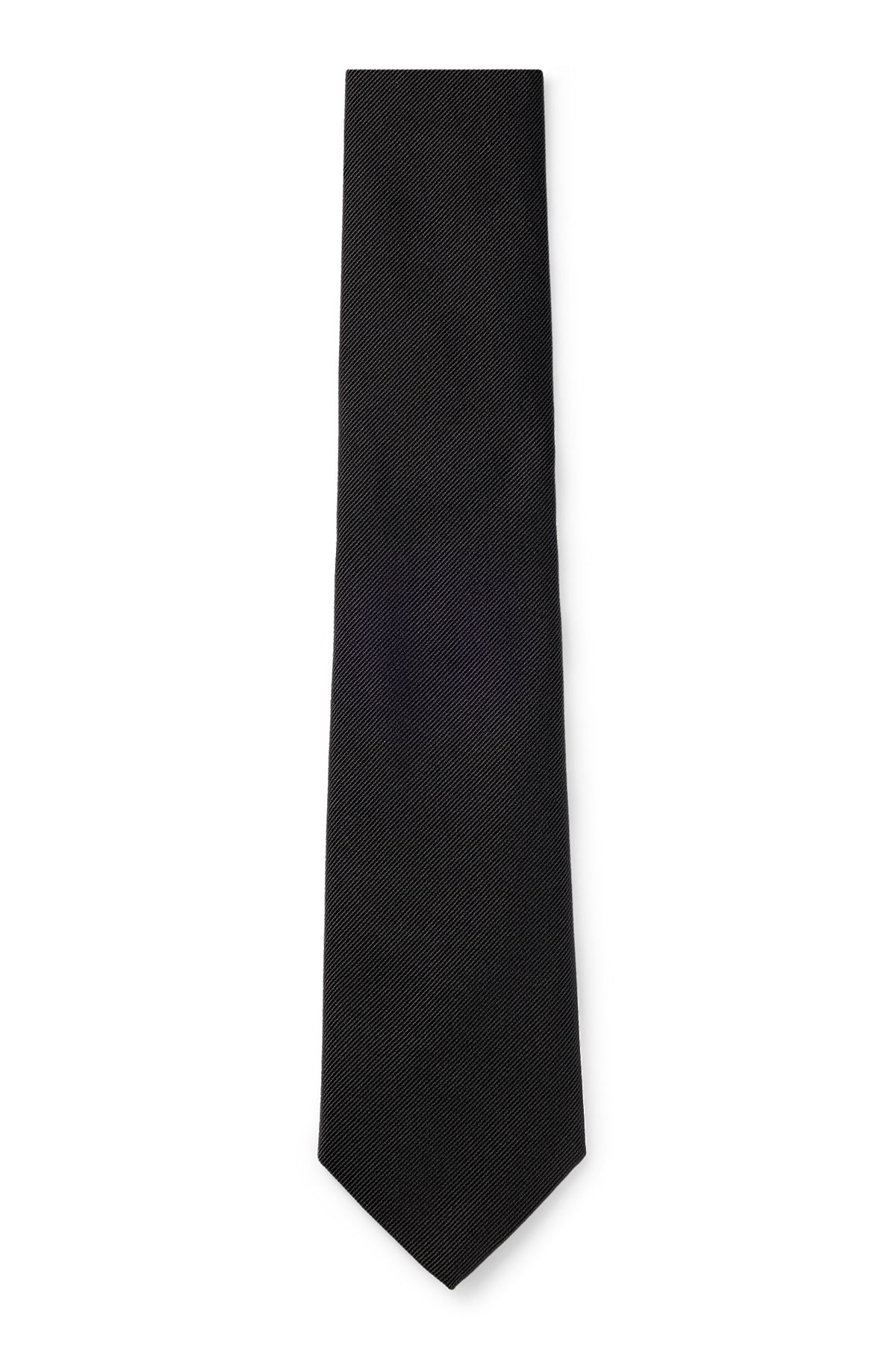 Formelle Krawatte aus Seiden-Jacquard, Schwarz