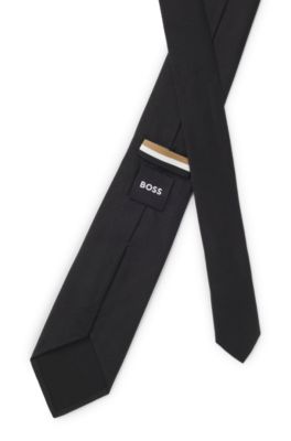 BOSS ネクタイ　新品 BOSS - フォーマルネクタイ シルクジャカード - ブラック