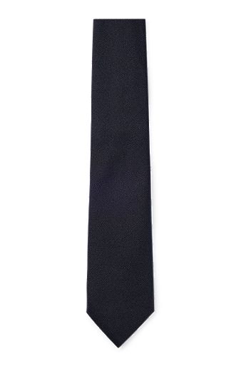 Formelle Krawatte aus Seiden-Jacquard, Dunkelblau