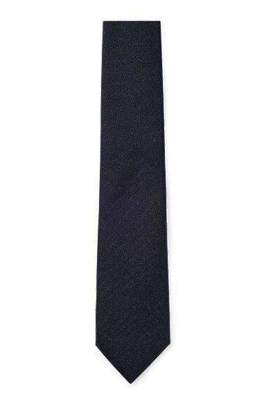 Cravate habillée en jacquard de soie, Bleu foncé