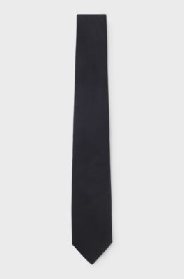 Formal tie in silk jacquard, Dark Blue